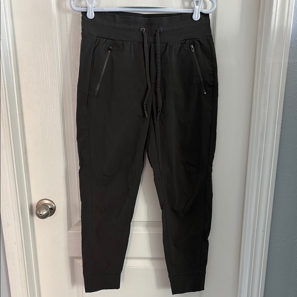 Athleta Gray Joggers with Elastic Waistband and Tapered Legs